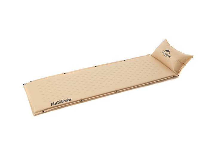 Naturehike samonafukovací karimatka s integrovaným polštářem Base 998g - zlatá